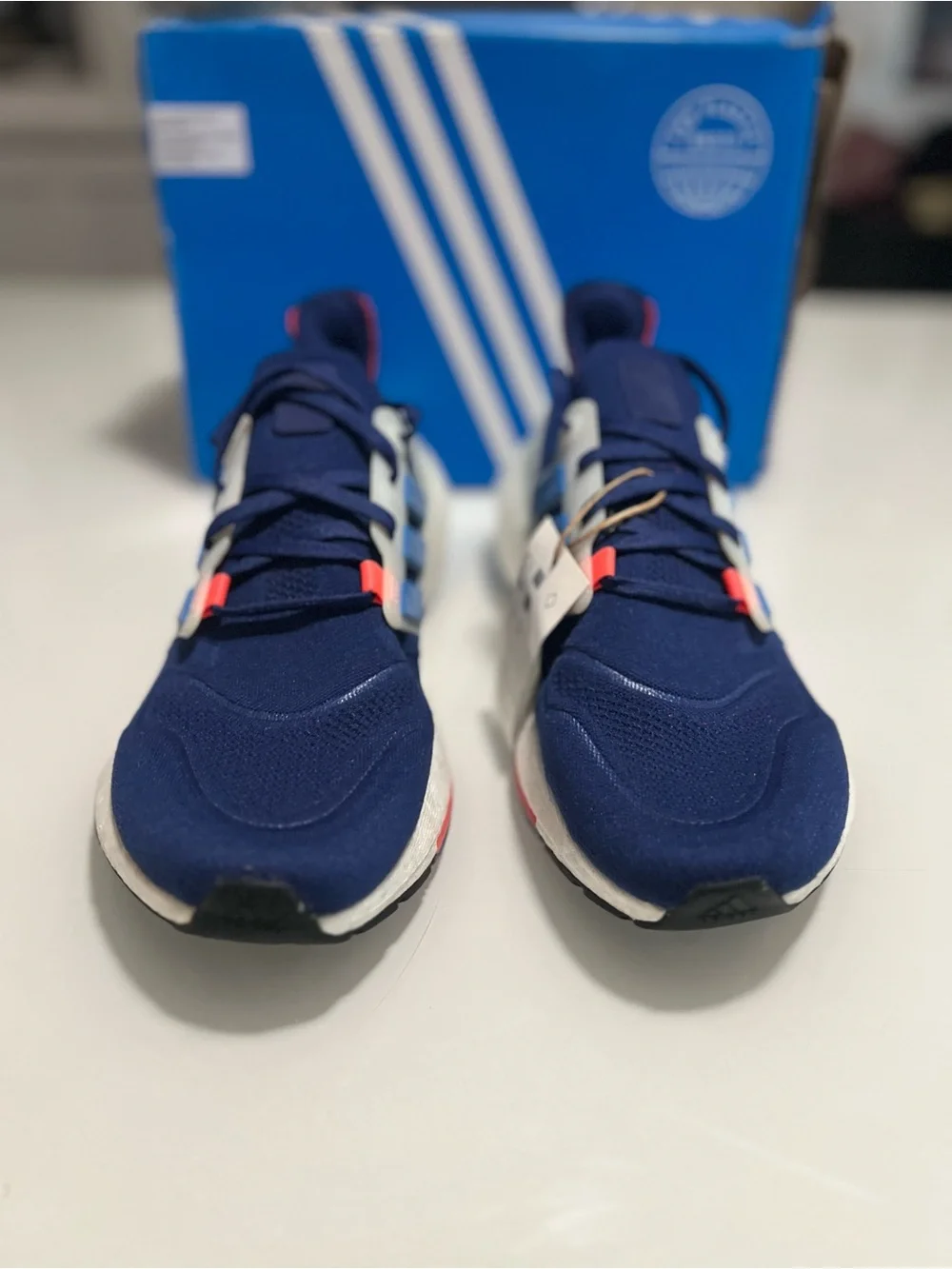 adidas Men's Navy Blue Athletic Running Shoes with Cushioning Sz 10